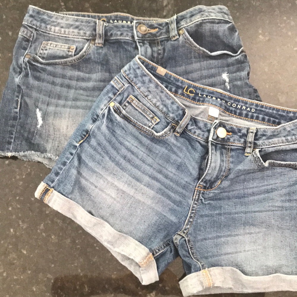 2 pairs of Lauren Conrad jean shorts